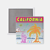 "KALIFORNIEN" Surfer Beach Magnet (Vorderseite/Rückseite)