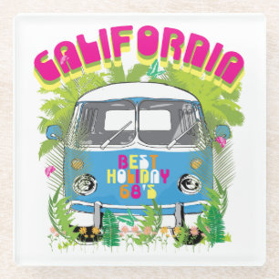 Kalifornien Surfing Van Glasuntersetzer