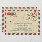 Kalifornien / Syrien Airmail | Brautparty Einladung (Vorne/Hinten)