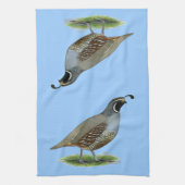 Kalifornien-Tal-Wachteln Geschirrtuch (Vertikal)
