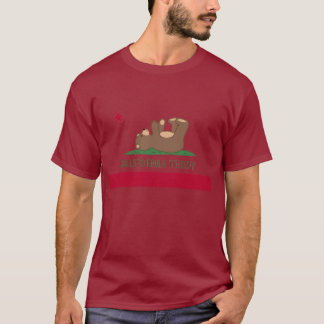 Kalifornien-Teddybär-Flagge T-Shirt
