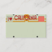Kalifornien-Teller Visitenkarte (Rückseite)