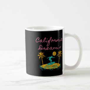 Kalifornien Träum Surfing Retro Träumend  Kaffeetasse
