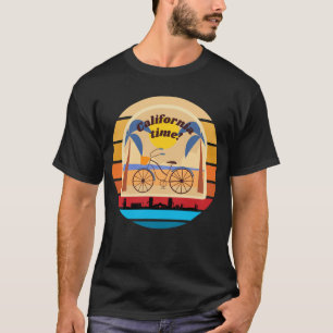 Kalifornien Träumender Sonnenuntergang & Palmen T-Shirt