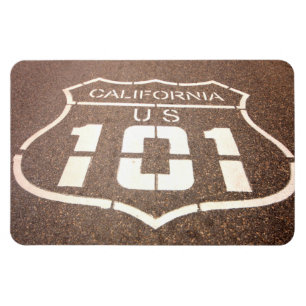 Kalifornien und Landstraße US 101 Magnet