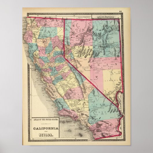Kalifornien und Nevada 2 Poster (Vorne)
