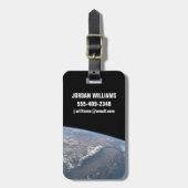 Kalifornien und Nevada wurden aus dem All gesehen. Gepäckanhänger (Vorderseite vertikal)