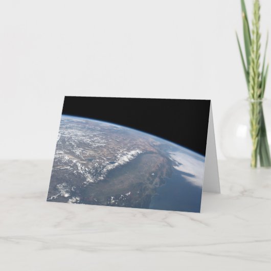 Kalifornien und Nevada wurden aus dem All gesehen. Karte (Vorderseite)