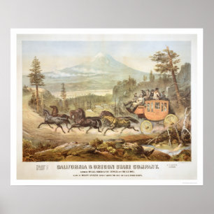 Kalifornien und Oregon Stage Company Poster