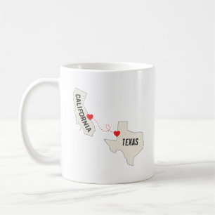 Kalifornien- und Texas-Langstrecken-Beziehungen Kaffeetasse