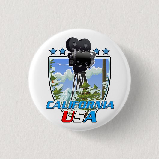 Kalifornien USA Button (Vorderseite)