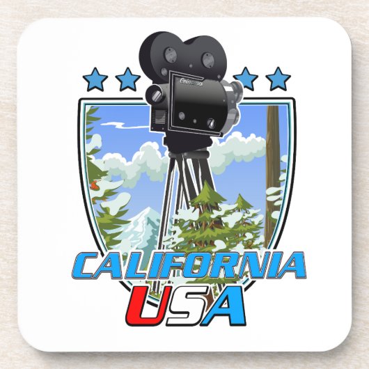 Kalifornien USA Getränkeuntersetzer (Vorderseite)