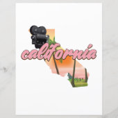 Kalifornien USA Kartenposter (Rückseite)