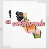 Kalifornien USA Kartenposter (Vorne/Hinten)