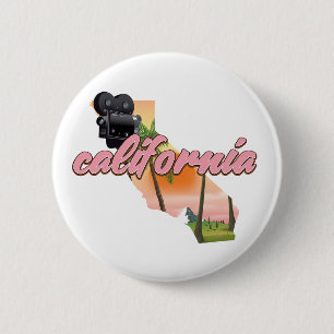 Kalifornien USA Kartenposter Button