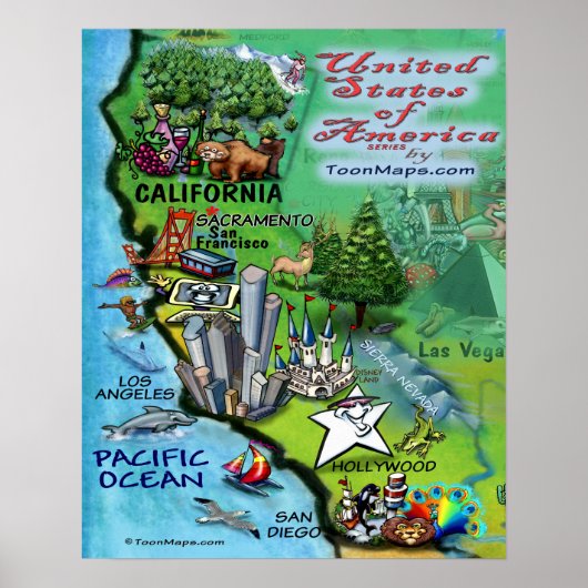 Kalifornien USA Poster (Vorne)