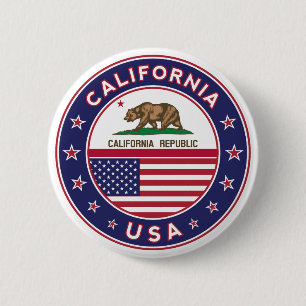 Kalifornien, USA Staaten, Kalifornien T - Shirt Button