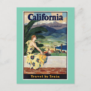 Kalifornien, USA, Vintage Travel Poster Postkarte