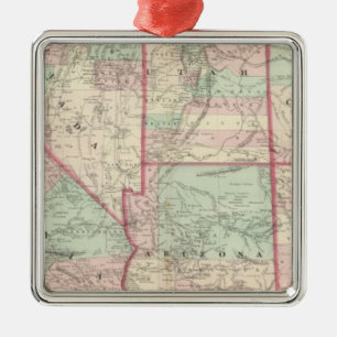 Kalifornien, Utah, Nevada, Colorado Silbernes Ornament