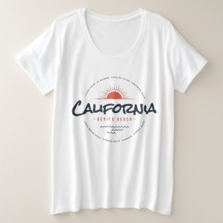 Kalifornien Venice Beach Vintage Sonnenuntergang S Große Größe T-Shirt