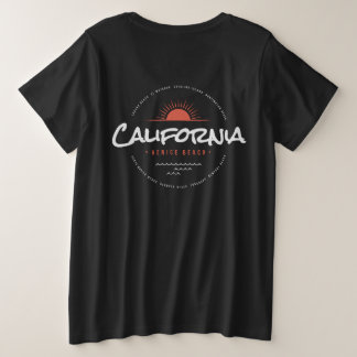 Kalifornien Venice Beach Vintage Sonnenuntergang S Große Größe T-Shirt