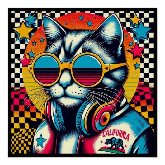 KALIFORNIEN VERBREITETE KATZE 3 POSTER (Vorderseite)