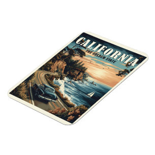 Kalifornien Vintage Magnet