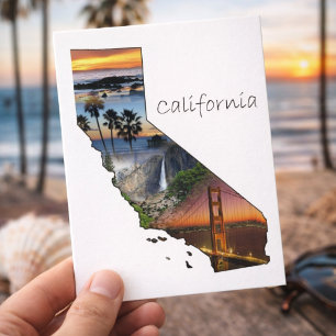 Kalifornien Vintage-Postkarte – Golden State Reise Postkarte