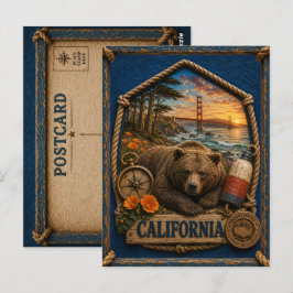 Kalifornien Vintage Reise Postkarte