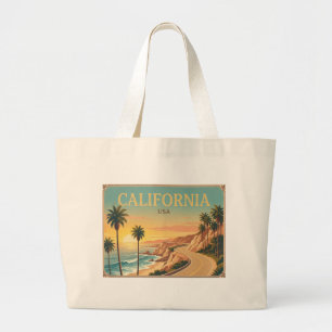 Kalifornien Vintage Travel-Tasche Jumbo Stoffbeutel