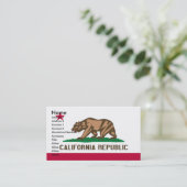 KALIFORNIEN-Visitenkarten Visitenkarte (Stehend Vorderseite)