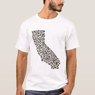 Kalifornien-Vogel-Silhouette-T - Shirt