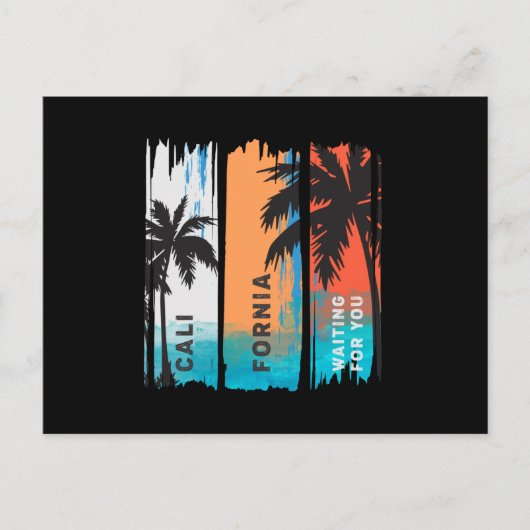 Kalifornien Warte für dich Postkarte (Vorderseite)