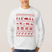Kalifornien Weihnachten Niedliche Weihnachtsbilder T-Shirt (Vorderseite)