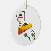 Kalifornien-Weihnachtsbaum-Verzierung Keramik Ornament (Rechts)