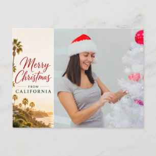 Kalifornien Weihnachtsfamilienfoto Postkarte