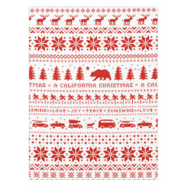 Kalifornien-Weihnachtsfeiertags-Muster Tischdecke