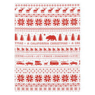 Kalifornien-Weihnachtsfeiertags-Muster Tischdecke