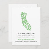 KALIFORNIEN Wir haben neue Adresse Neue Zuhause ve Postkarte (Vorne/Hinten)