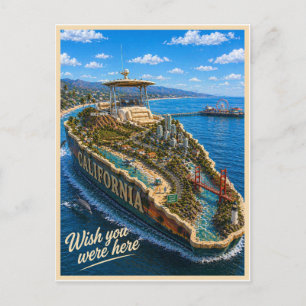 Kalifornien   Wish You Were Here   State Series Postkarte