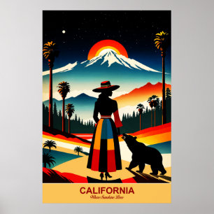 Kalifornien: Wo der Sonnenschein lebt Reiseplakat Poster