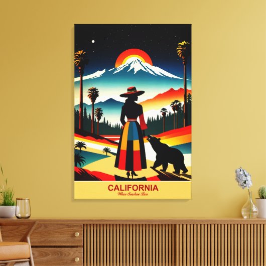 Kalifornien: Wo Sonnenschein lebt Leinwanddruck (Insitu (Wohnzimmer))