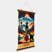 Kalifornien: Wo Sonnenschein lebt Wandteppich Mit Holzrahmen (Gewinkelt)