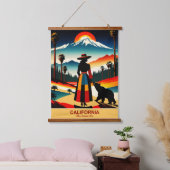 Kalifornien: Wo Sonnenschein lebt Wandteppich Mit Holzrahmen (Schlafzimmer)