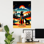 Kalifornien: Wo Sunshine lebt Reiseplakat Poster (Heimbüro)