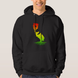Kalifornien wurzelt (Rasta Surferfarben) Hoodie