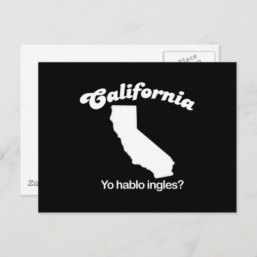 Kalifornien - Yo hablo ingles T - Shirt Postkarte (Vorne/Hinten)