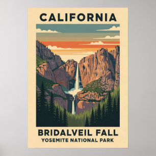 Kalifornien Yosemite Nationalpark Bridalveil Fall Poster