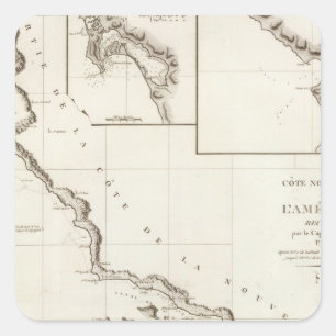 Kalifornien zu EL Rosario Quadratischer Aufkleber