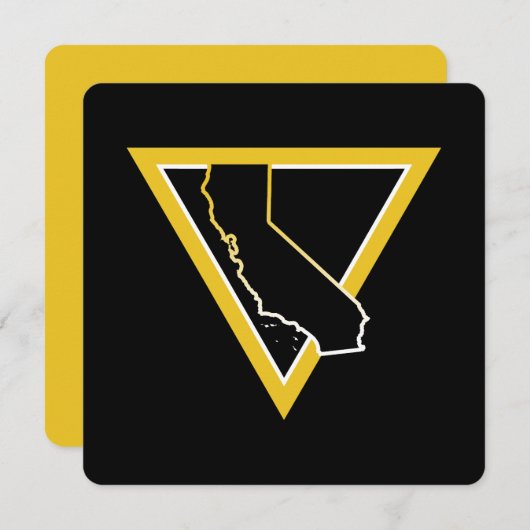 Kaliforniendreieck Einladung (Vorne/Hinten)